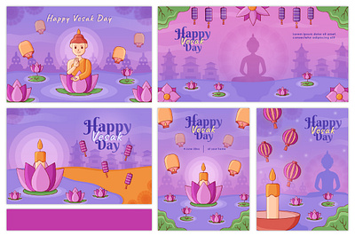 Vesak Vector Illustration spiritualart