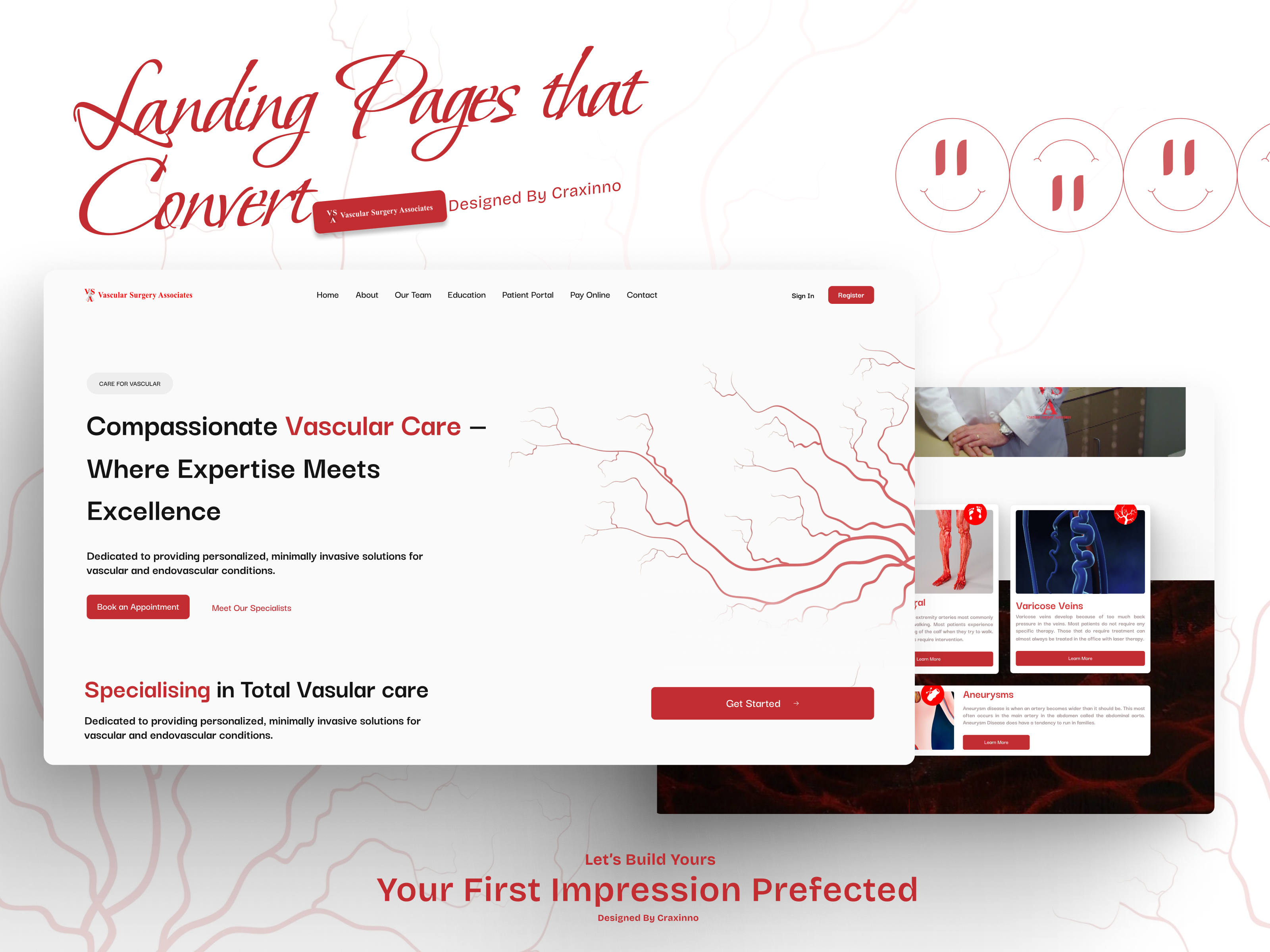 Landing Page Design: Boost Conversions with Expert UI branding conversionoptimization craxinno craxinnotechnologies design figma design graphic design healthwebsite illustration landingpagedesign logo medicalwebdesign responsivedesign software development ui uiuxdesign uxdesign vascularsurgery webdesigninspiration websitedesign