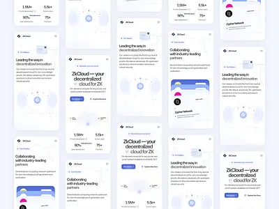 ZkCloud — Decentralized Cloud Platform UI Design app design big data blockchain cloud cloud app cloud storage computing network crypto crypto design crypto ui design decentralization decentralized defi finance fintech saas product server storage web3 zk protocol