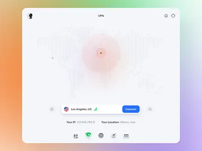 Internet Security and Privacy App - VPN v2 antivirus antivirus app app design colourful colourful app colourful design desktop app minimal minimal app minimal ui modern app privacy privacy app security security app speed test techy ui design vpn vpn app