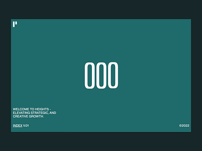 Heights agency website clean layout digital animation hover animation landing page minimalism modern design stretch animation studio website text animation typography animation uiux design web design