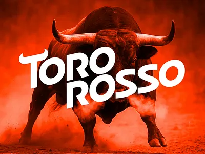 Toro Rosso Concept Logo Design animation attack brand design branding bull charging custom dynamic matador media mihai dolganiuc design presentation red type video visual identity wordmark