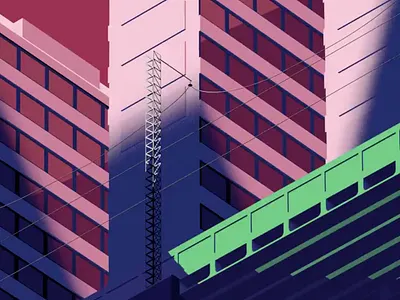 City 3d blender illustration