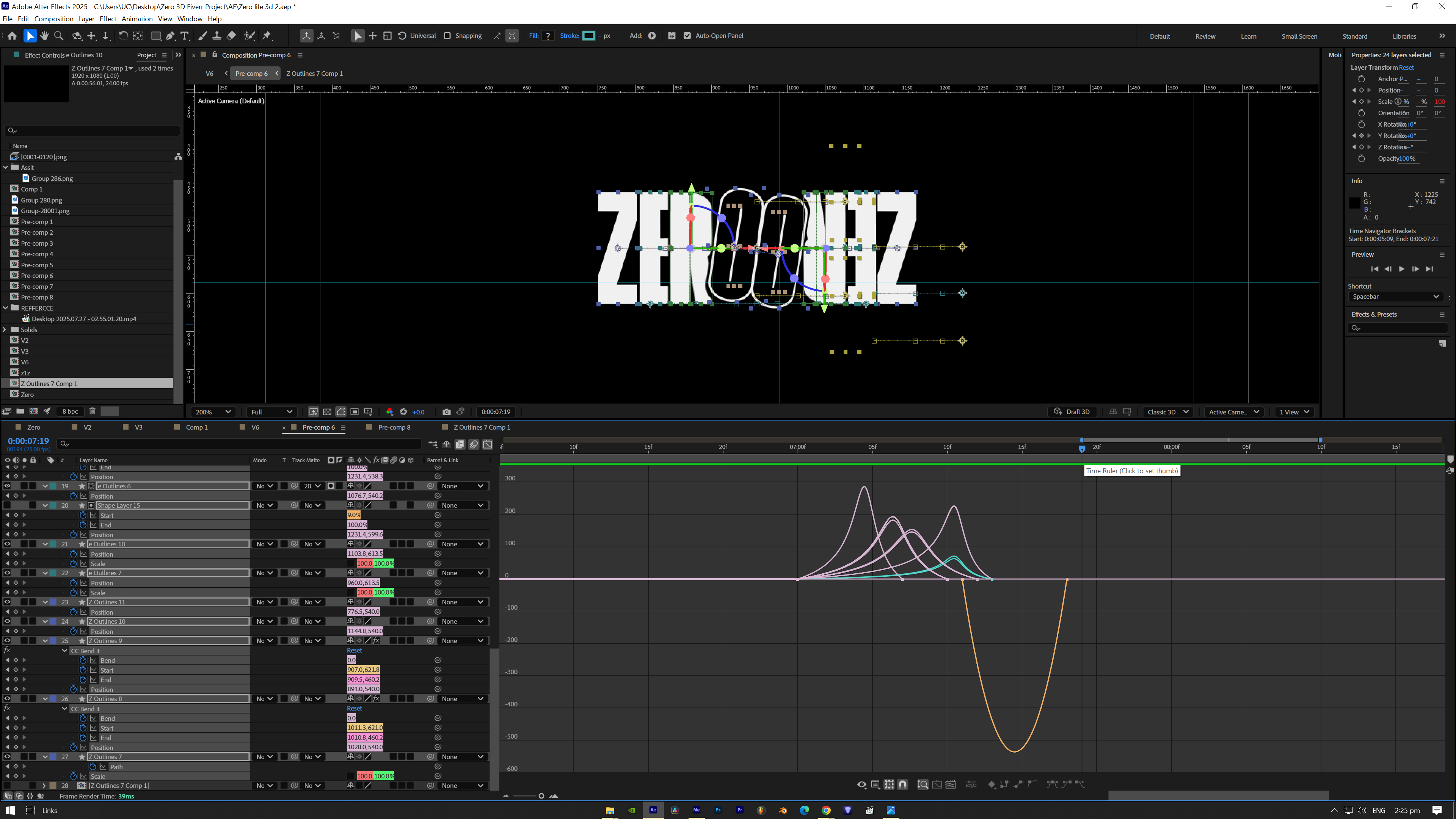 Zero 2D + 3D Logo Animation. 3d animation branding logo motion graphics