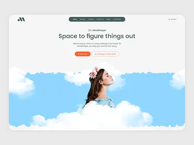 Calm & Caring — Hero Section for Mental Health Counseling calmdesign cleanui counseling herosection mentalhealth ui uiux webdesign webdesigninspiration webui