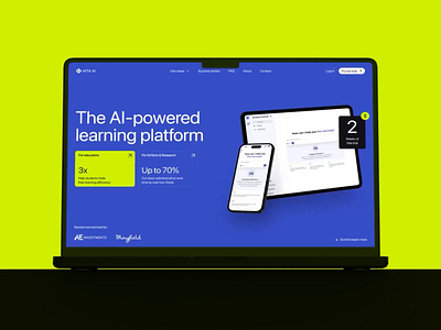 AI Landing page website design showreel ✦ HiTA AI ai animation design interaction landing page motion graphics service site startup ui ux web design website