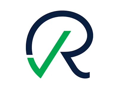 Letter R Check Mark Logo for sale app apparel branding business consulting check mark clothing for sale item label letter r logo merchandise premade products purchase ready made seo experts software