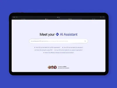 AI Landing page web design chat ✦ HiTA AI ai animation design interaction landing page motion graphics service site startup ui ux web design website