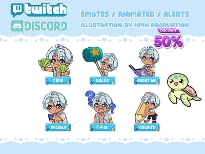 Twitch Emotes animated emotes characater chibi discord emotes furry live2d pngtuber stinger transition streamer assets twitch twitch alerts twitch emotes twitch panels vtuber vtuber assets ych youtube