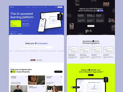 AI Landing page website design layout ✦ HiTA AI ai animation design interaction landing page motion graphics service site startup ui ux web design website