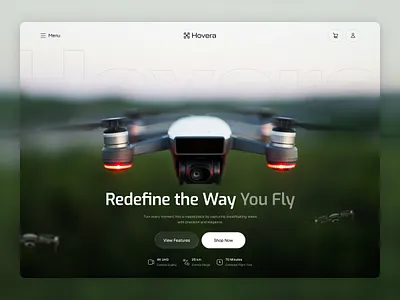 Drone Motion – Hero Section Exploration ai development drone drone hero drone landing page elementor hero ui interface landing page product react sass trendy design ui uiux webflow website website design wix wordpress