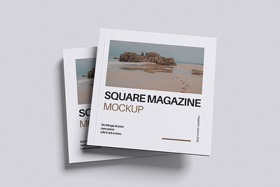 Square Magazine Mockup branding catalog clean concept cover creative editorial graphic design identity layout magazine minimal modern presentation print publication showcase square template