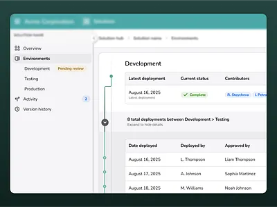 App Lifecycle Management Overview Page enterprise product design ui