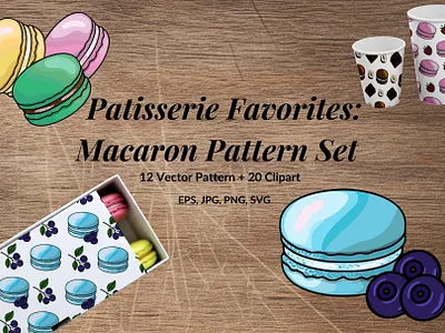 Patisserie Favorites: Macaron Pattern Set sweet treats