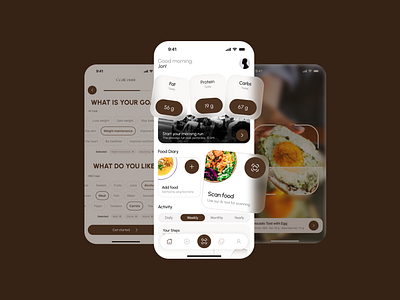 Design concept for startup food app featuring AI-powered recipe app food foodtech mealplanning mobile recipeapp ui ux