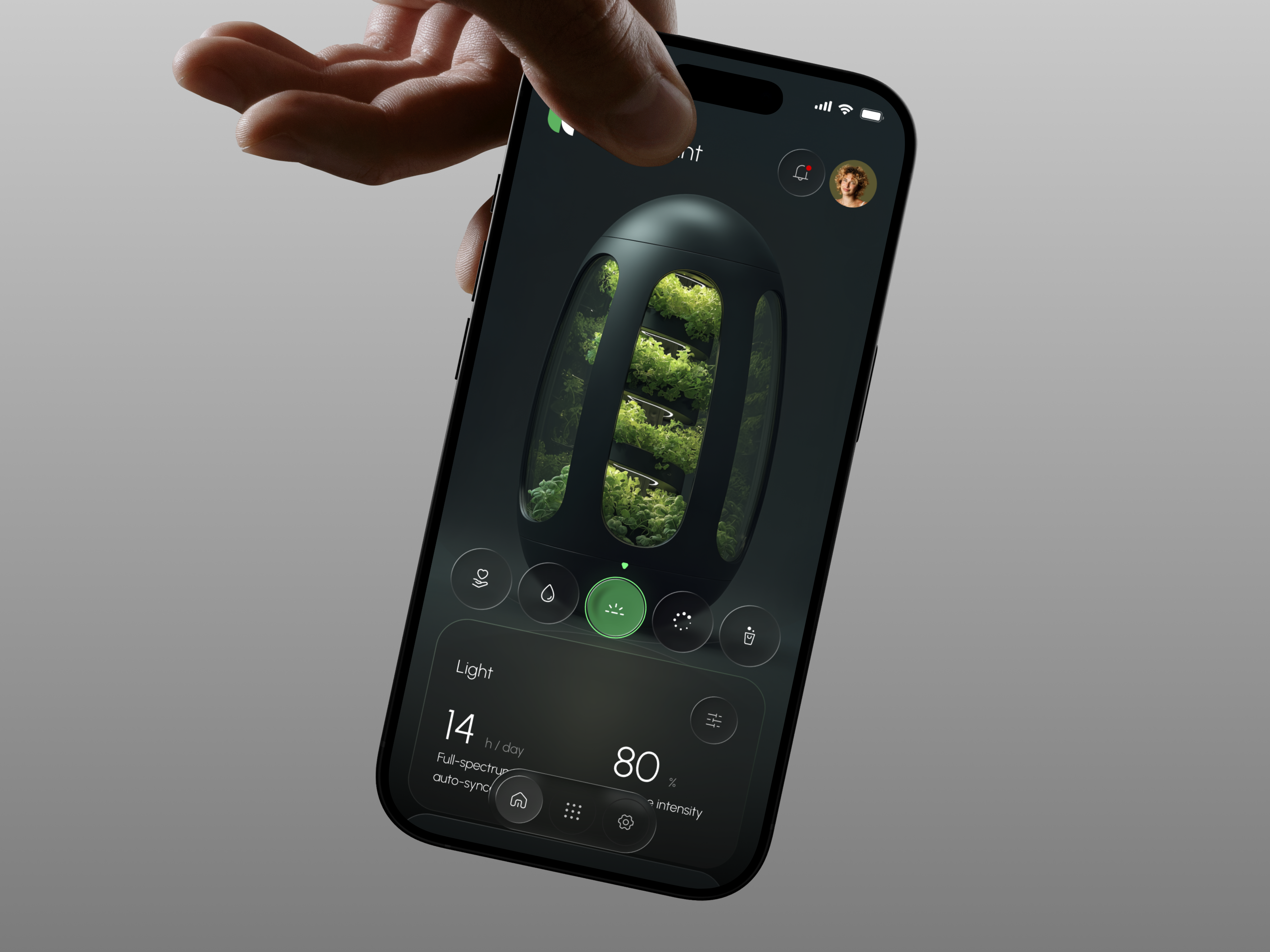 SmartPlant - IoT Smart Mobile App ai app app design crm dashboard design grow interface ios liquid glass mobile mobile app plant product saas service smart software ui ux