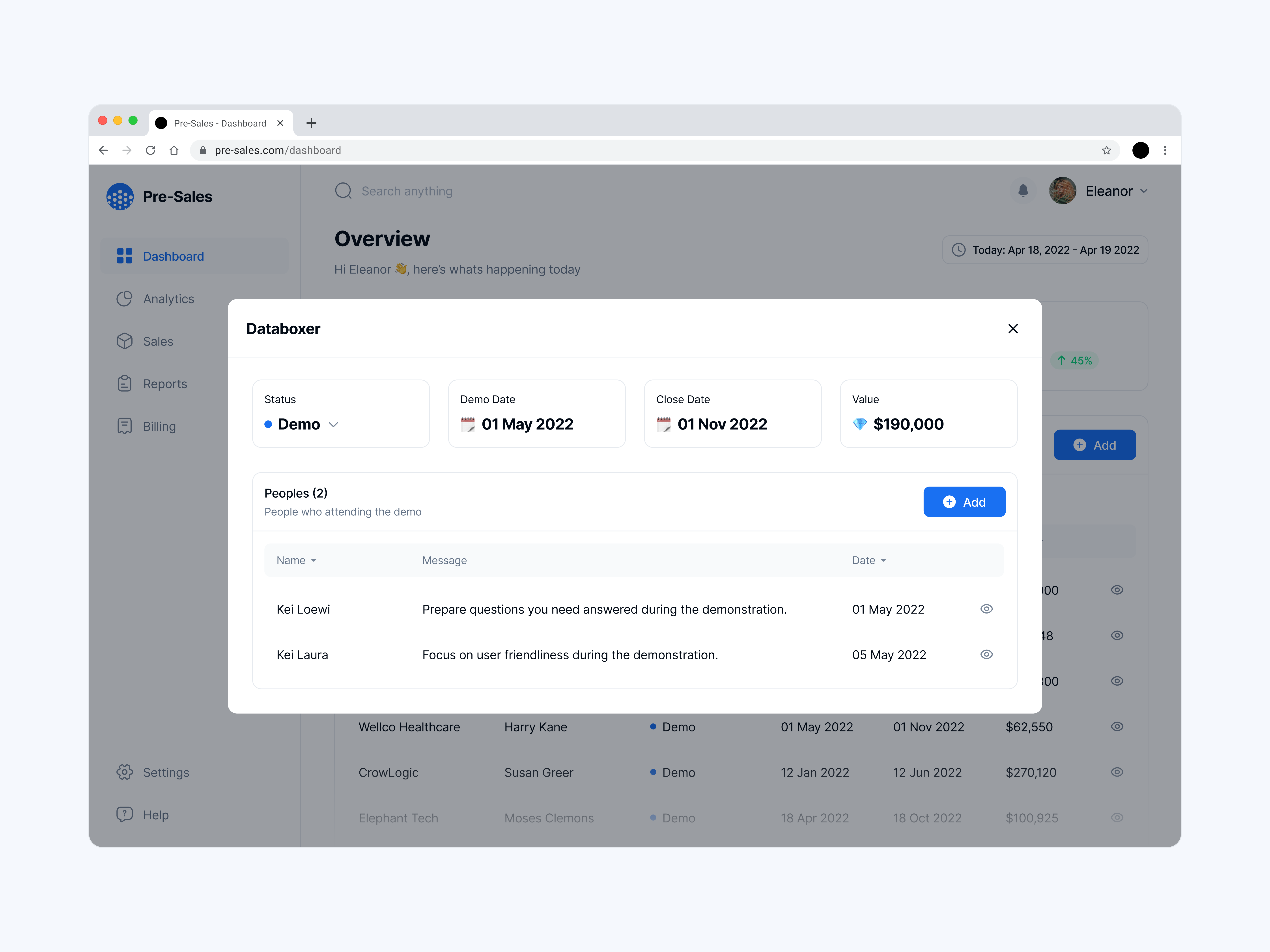 Example of Custom Saa S & Web App Dashboard Design