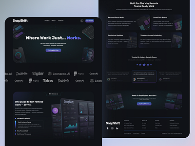 SaaS Website Landing Page hero section