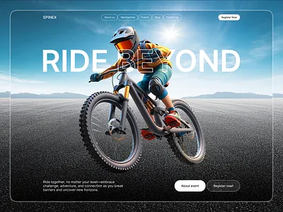 Adventure Sports Website Design adventure design biking cycling website event website landing page mountain biking outdoor design sports sports design sports ui sports website web web design webdesign website website design