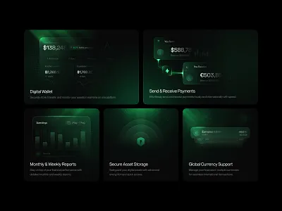 Bento Grid for Fintech Industry 3d app app landing page bento bento card bento ui design clean clean ui design fintech gradient interaction light minimal saas saas landing page saas ui design ui ux website