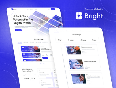 Bright - Course Website bootcamp bootcamp web design case study clean design course course website education education design education website modern design simple design ui ui design uiux design web design