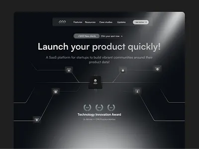 SaaS Landing Page – Product Launch Platform graphic design landingpage landingpagedeisng minimal saas ui uidesign web web design