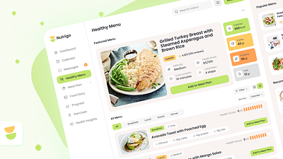 🚀 Introducing Nutrigo – Your Smart Fitness Companion app branding graphic design illustration typography ui ux