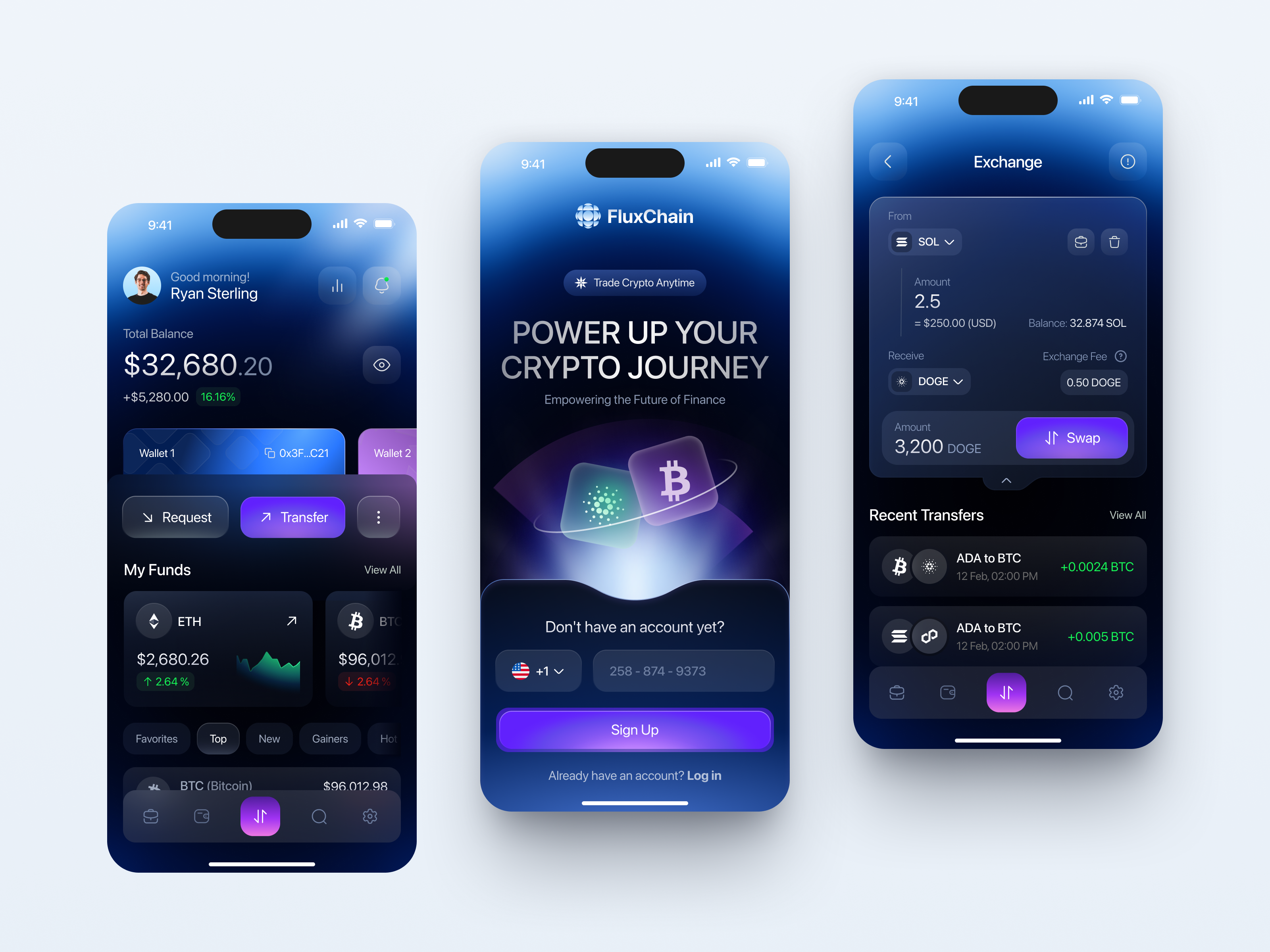 Mobile design for Crypto, Blockchain app design design interface ios app design product service startup ui ux