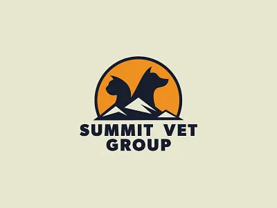 Summit Vet Group Logo animal animal logo brand identity branding cat logo combination mark logo design dog logo icon identity logo logo designer logodesign logotype modern logo pet logo simple logo symbol vet logo veterinary