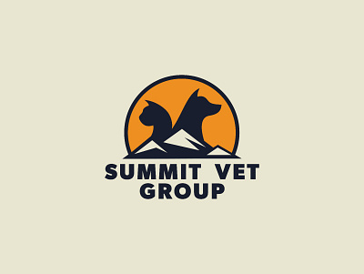 Summit Vet Group Logo animal animal logo brand identity branding cat logo combination mark logo design dog logo icon identity logo logo designer logodesign logotype modern logo pet logo simple logo symbol vet logo veterinary