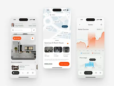 Mobile design for Real Estate app design design interface ios app design product service startup ui ux
