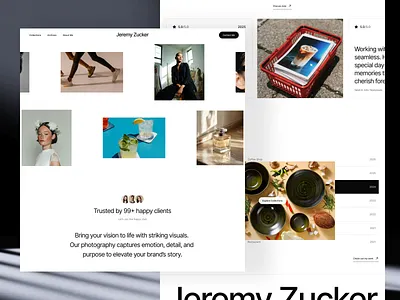 Photographer Portfolio Website carousle design designer framer landing page photographer portfolio ui ui ux ui kit uidesign ux website