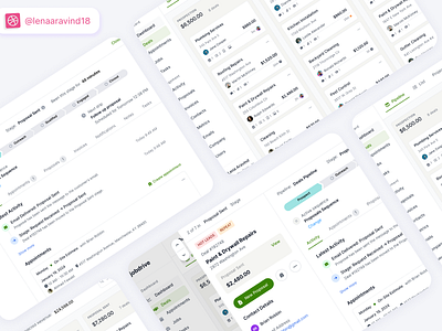 Lead Management app deals illustration leads typography ui ux