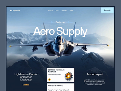 Website for an Avia Company ✦ HighAvia animation design interface product service startup ui ux web website