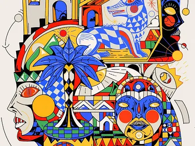 Home art artwork artworks cubisme decoration dessin geometric graphic design illustration poster procreate street art yoaz