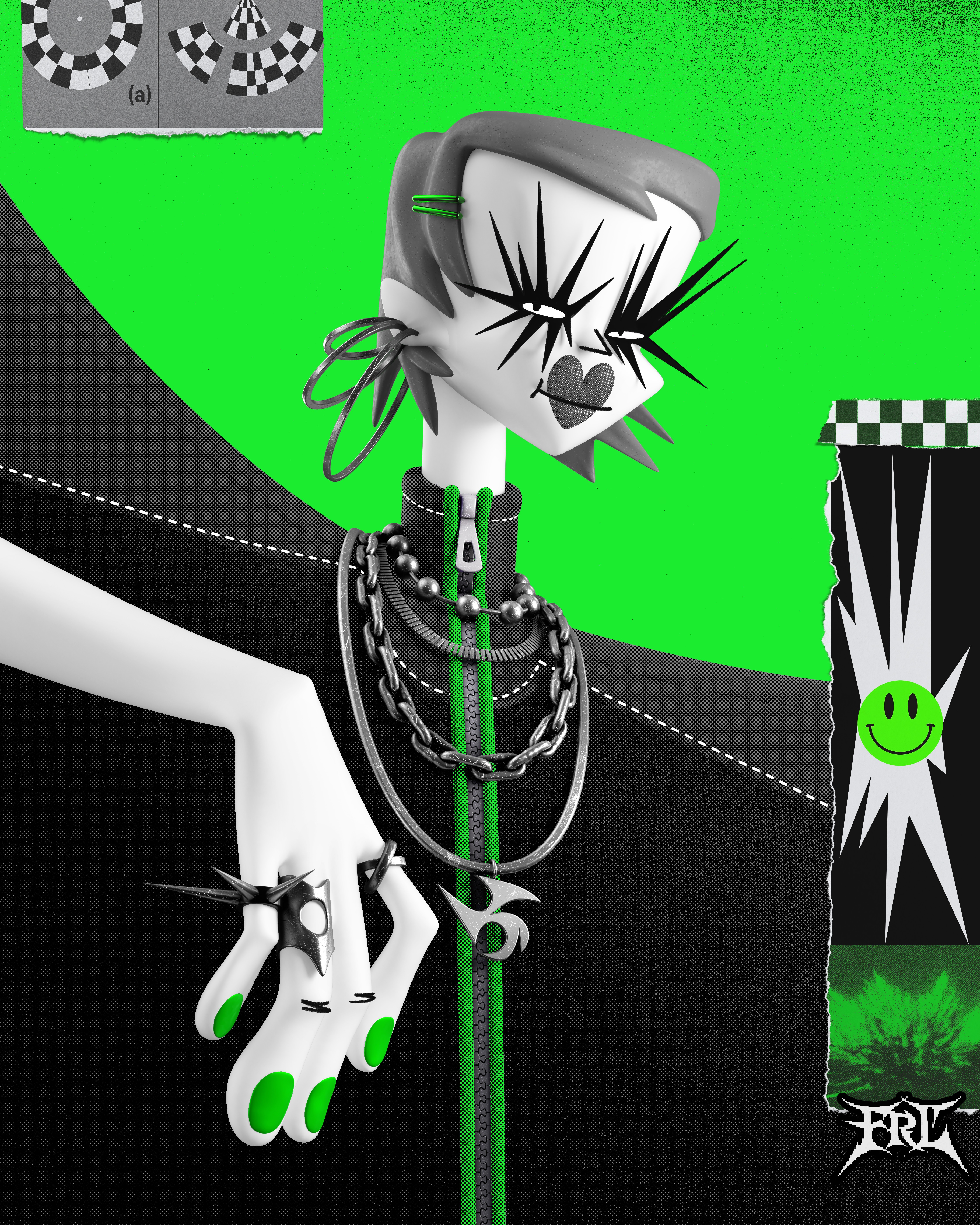 Playlist Cover 3d branding brat cgi character design foreal illustration logo