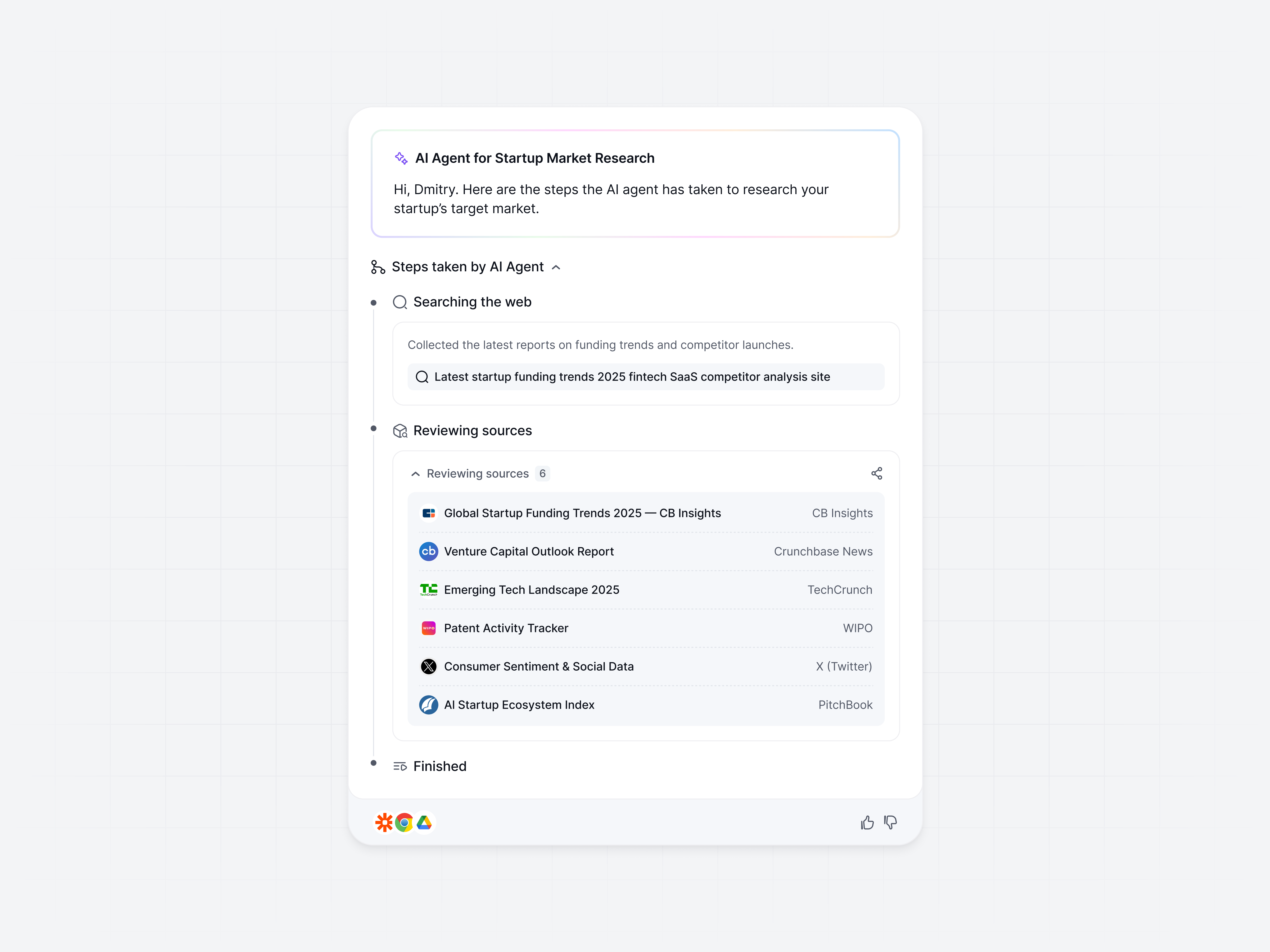 Example of AI Agent Tracker