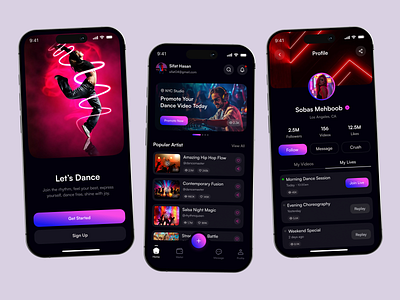 Video Streaming Mobile App - UI/UX Design app app design clean game streaming ios live live app live streaming minimal mobile app movies music streaming short video app social media streaming streaming app video video platform video streaming