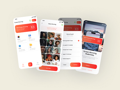 Screen Mirroring App – UI/UX Design design ios mob mobil mobileapp ui ux