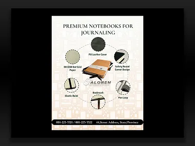 Premium Notebooks For Journaling branding design graphic design illustration photoshop social media socuial