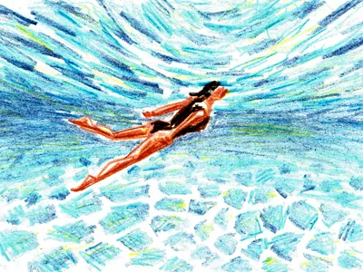 Black swim black colored pencil history politics pool race swimming water