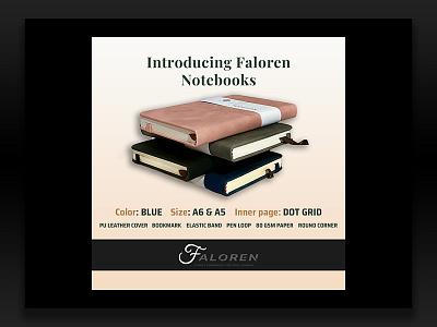 Introducing Faloren Notebooks branding design graphic design illustration photoshop social media socuial vector