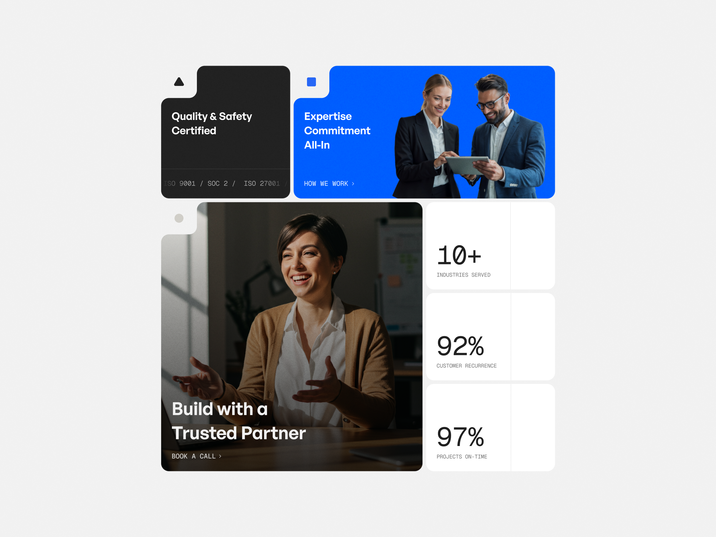 Corporate - Bento Grid bento bento grid business cards clean company corporate design grid landing page layout product design stats ui visual design web web design website