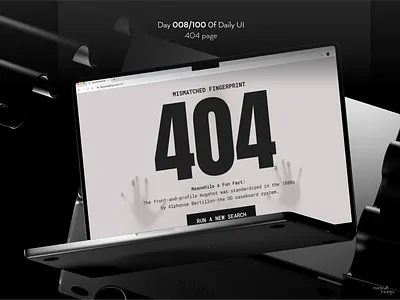 404 page -Daily UI 008 404 crime daily ui graphic design ui
