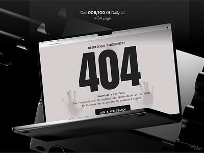 404 page -Daily UI 008 404 crime daily ui graphic design ui