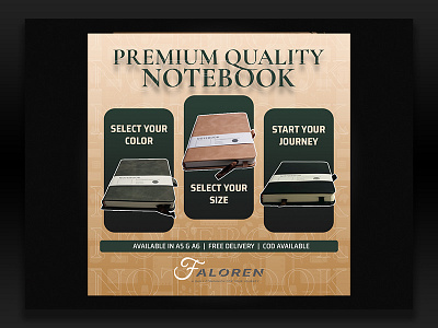 Premium Notebooks For Journaling branding design graphic design illustration photoshop social media socuial vector