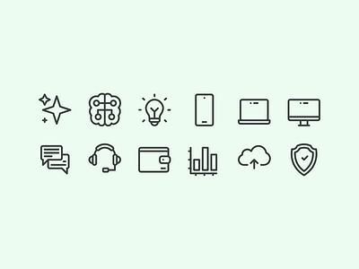 AI & Tech Icon Set ai icons artificial intelligence artificial intelligence icon set artificial intelligence icons design freebie freebie icons graphic design icon design icon set illustration minimalist icons outline icons tech icons ui vector