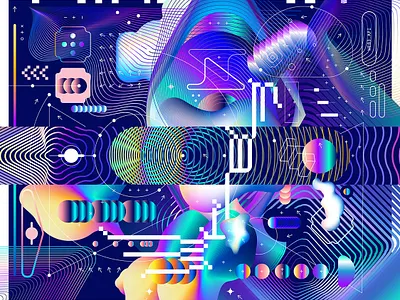 Web3 pattern absract art design graphic design pattern vector web3