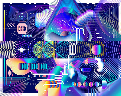 Web3 pattern absract art design graphic design pattern vector web3