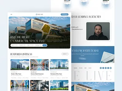 Commercial Property Marketplace UI website design